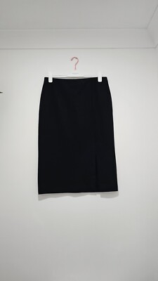 Riani Rock Black Midi Pencil Skirt With Split At The Front  Size UK 16 RRP £165