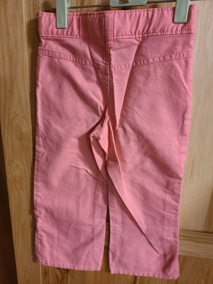 Oshkosh Genuine Kids Pink Floral Embroidered Floral Pants Girls 4T - EUC! - Image 3 of 4
