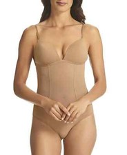 FINE LINES AUSTRALIA Women's Nude RL134 Refined Thong Bodysuit 32C