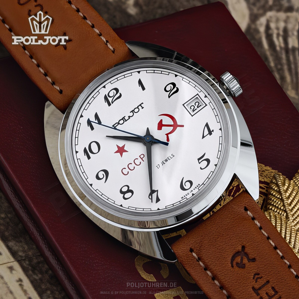 Cccp Watch Poljot 2614 Military Aviator Pilot Watch 38mm Manual 