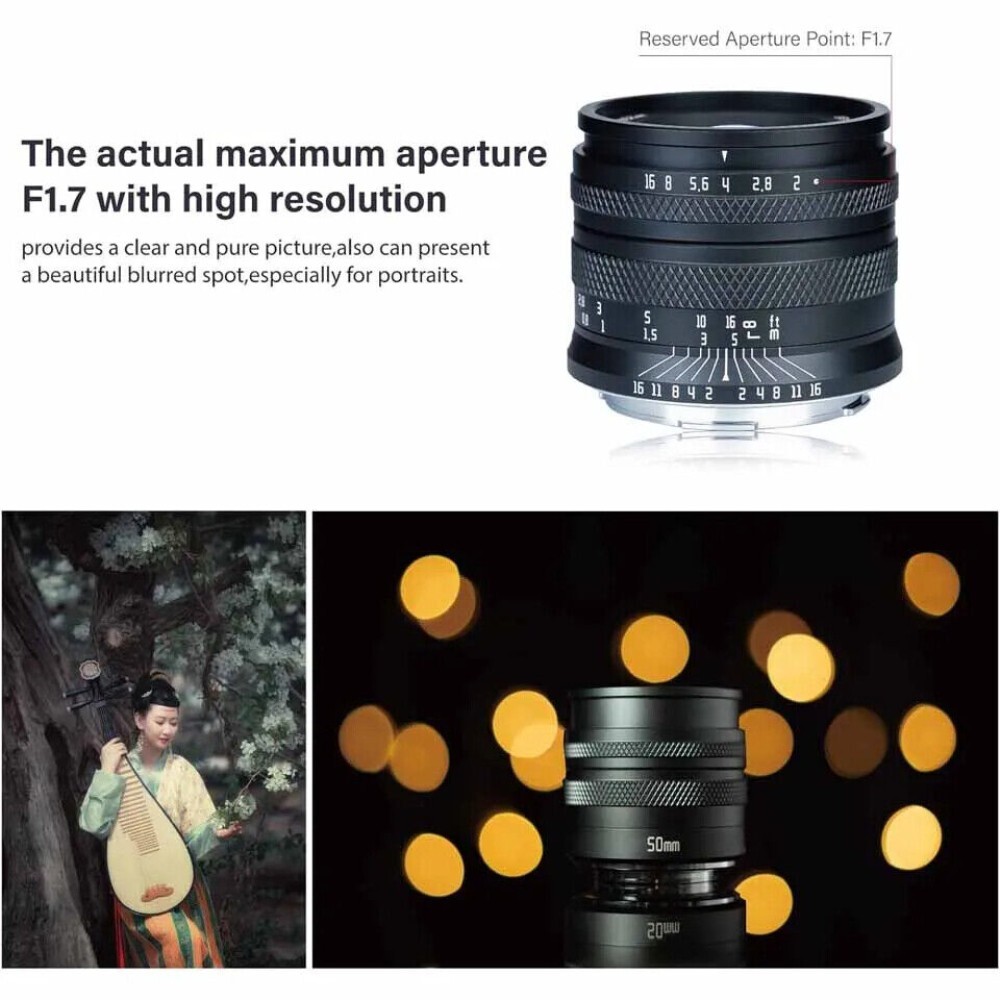 AstrHori 50mm F2.0 Large Aperture Full Frame Lens For Sony E Canon