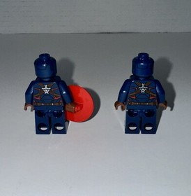 (Lot Of 2) Lego Captain America Minifigure Marvel 6865 (Only One Shield)
