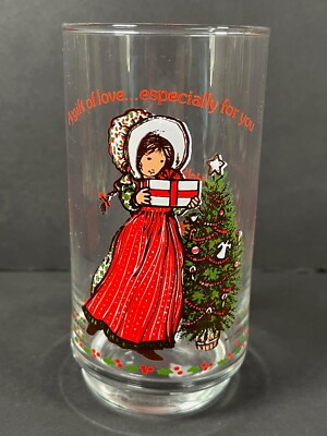 Holly Hobbie with Gift Coca Cola Glass 6  Limited Edition American Greetings Cup