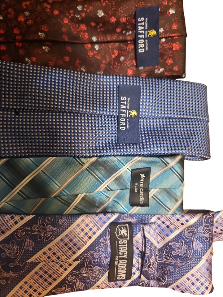 МУЖСКИЕ ГАЛСТУКИ ЛОТ ИЗ 11 STACY ADAMS, STAFFORD,PIERRE CARDIN, COVINGTON, CALVIN KLEIN - Изображение 2 из 3