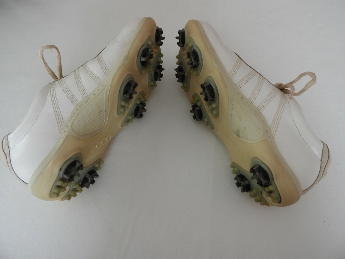 Women's Ecco Golf Shoes Size 7 EU 37 Soft Cleats Spikes White