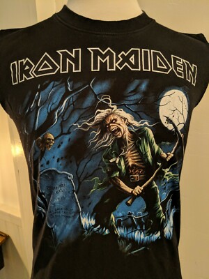 トップス vintage 90s 1993 IRONMAIDEN MUSIC VINTAGE Mens Iron Maiden 1993 Graphic T-shirt Top XL Black