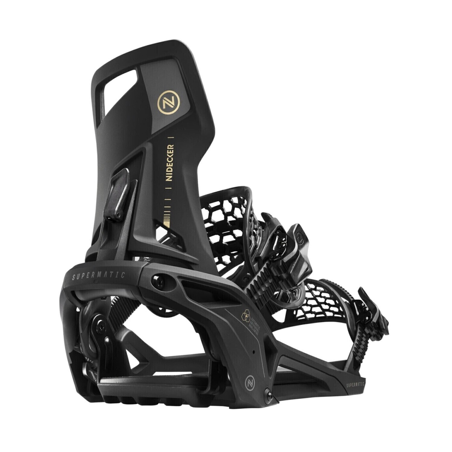 Nidecker Supermatic OG Fijaciones Negras Para Snowboard Rápidas Nuevas S M L XL