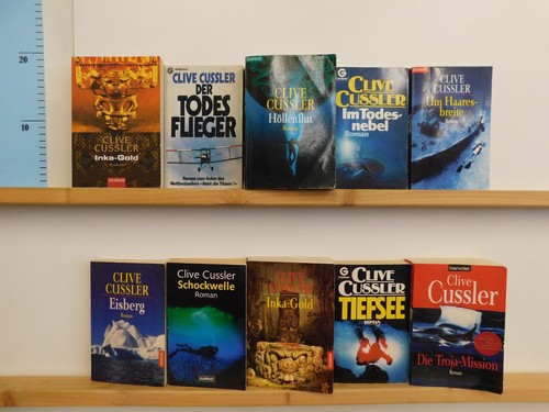Clive Cussler 10 Bücher Romane Thriller Spionagethriller