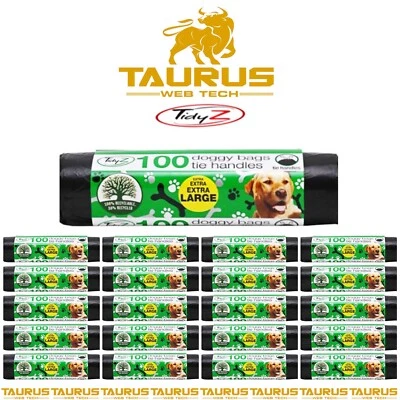 10-2100 x DOGGY BAGS Scented Dog Cat Puppy Pet POO Waste Easy Tie D Scooper Poop