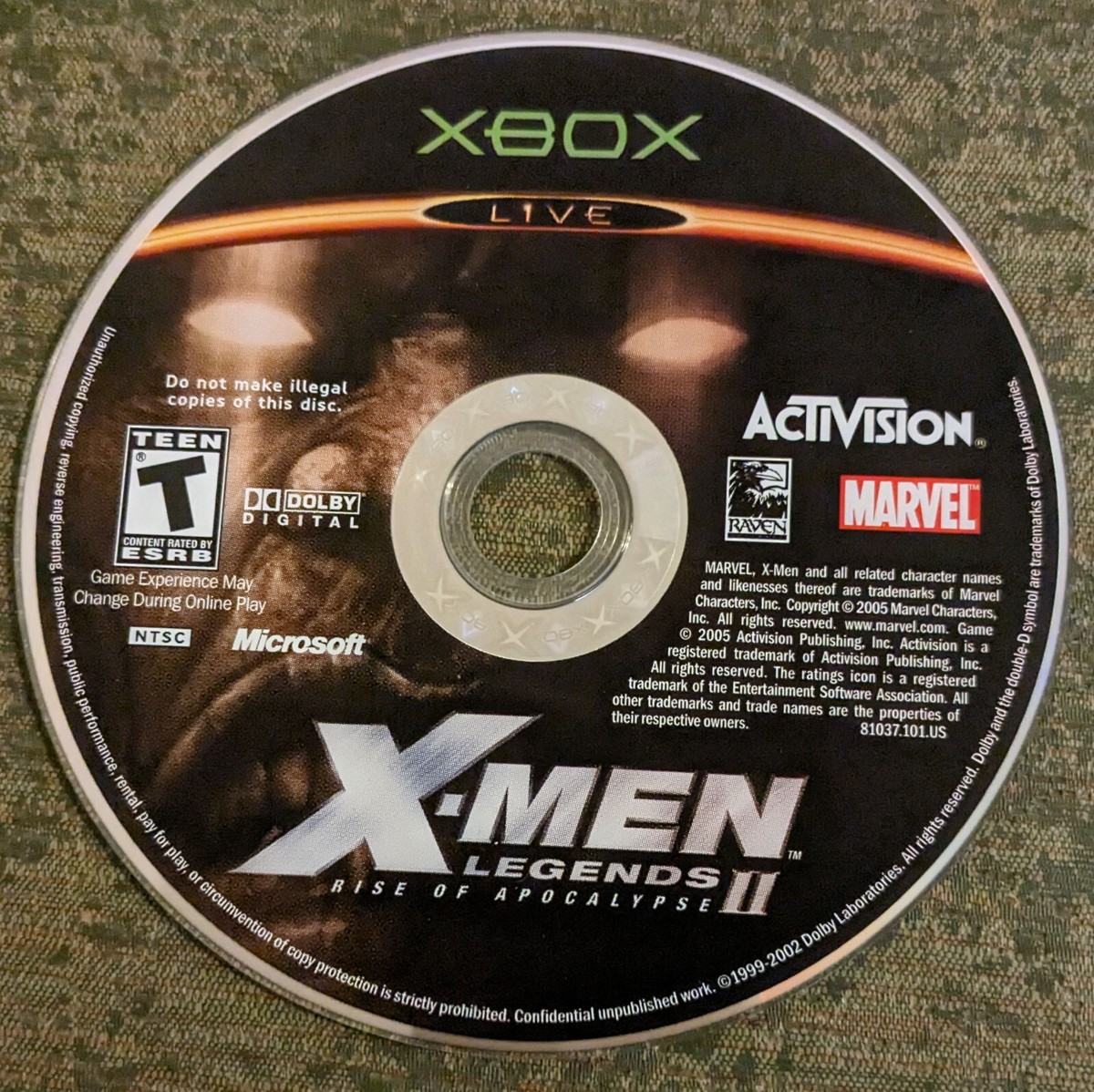 X-Men Legends II : Rise of Apocalypse - Xbox game - U.S Version 