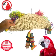 Bonka Bird Toys 2640 Large Soft Taco Huge Fiesta Chew Forage Parrot Cage Toy Pet