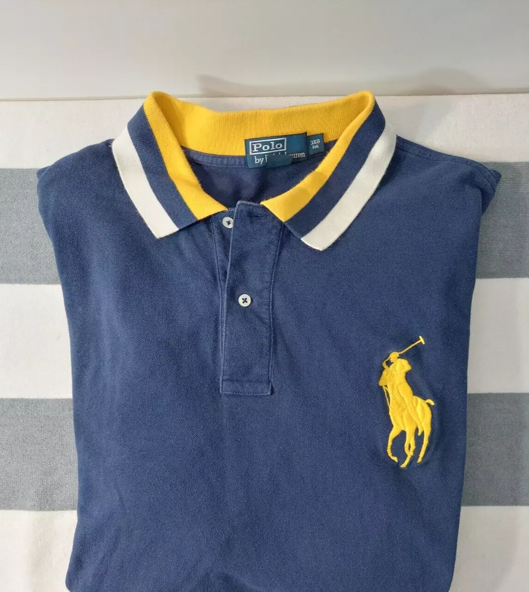 Polo Ralph Lauren Logo Polo Shirt 3XB Blue Big Yellow Pony