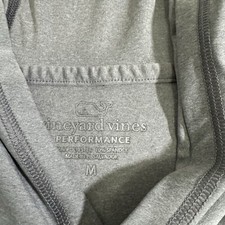 Vineyard Vines Performance Gray Hooded Athletic Long Sleeve Shirt  Men's Sz M