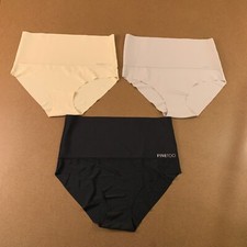 FINETOO Womens Size XL Multi High Waisted Tummy Control Brief Panty 3 Pack New