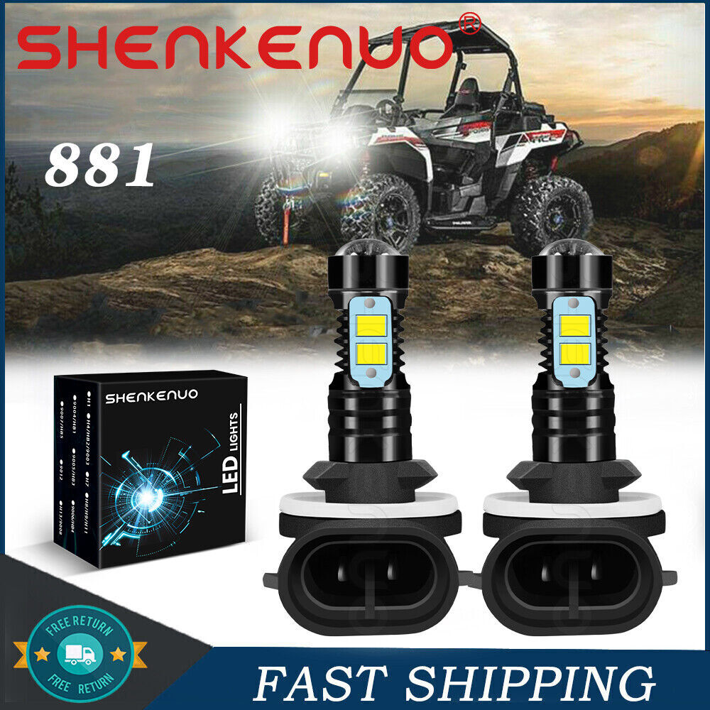 USA - 2 Super Bright LED Headlamp Bulbs for Polaris Ranger Crew 570-4: 2016-2020