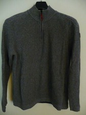 Eddie Bauer Sport Shop Seattle Gray Heather 1/4 Zip Ribbed Sweater- XXL Tall