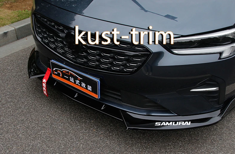 ABS preto para Buick Regal GS 2018-2020 para-choque dianteiro kit divisor de lábios acabamento 3 peças - Imagem 4 de 4