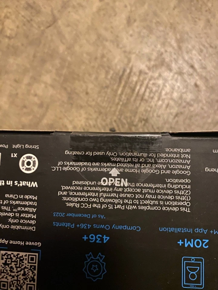 Cadena de luces de Navidad Govee RGBICW Tech AI iluminación exterior clasificación verde 65,6 pies Foto 3 de 4