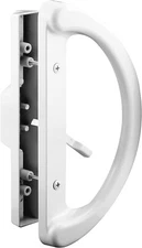 Prime-Line C 1225 Sliding Patio Door Handle Lock White Mortise Style 3-15/16” a