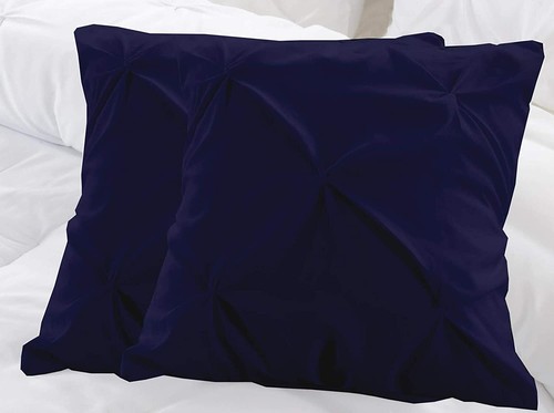 Pinch Pleat Set of 2pc Pillow Shams All Solid Colors & Sizes 800 TC 100% Cotton - Picture 21 of 36