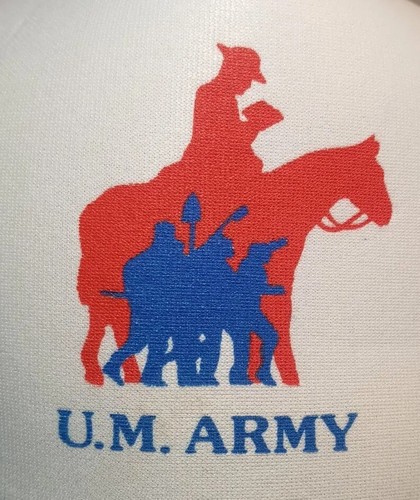 Vintage U.M. Army Blue & White Snapback Mesh Cap Hat - Picture 2 of 7