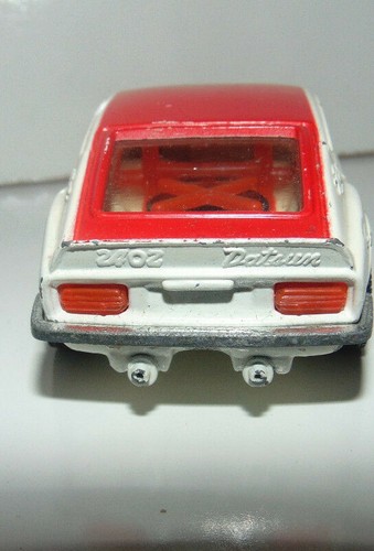 VINTAGE DIECAST GREAT BRITIAN Corgi Datsun 240 Z Whizzwheels 1:43 RED WHITE Rare - Picture 4 of 5