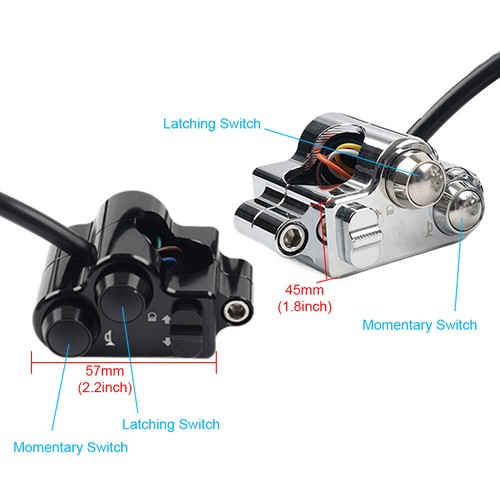 Motorycle CNC 1" 25mm Handlebar Switch Controls Housing For Harley Universal B - Picture 11 of 13