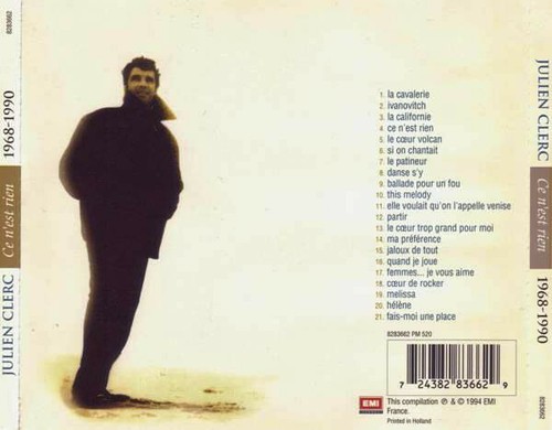 JULIEN CLERC - CE N'EST RIEN 1968-1990 - COMPILATION - CD ALBUM 21T