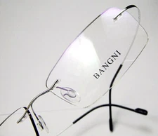 Rimless β-Titanium Eyeglass Frame Men Ultra light Flexible Screwless Glasses RX