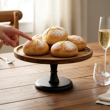 Decorative Tray with Stand 25X13.5CM Cake Stand Cupcake Wooden Wooden Cupcake