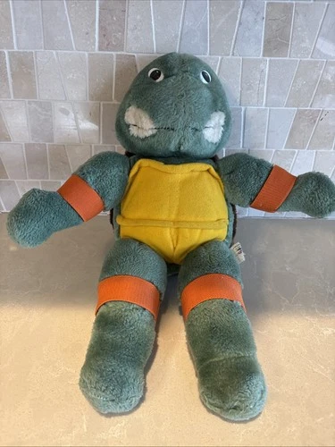 Vintage Michelangelo Teenage Mutant Ninja Turtles 14" Plush Doll 1989 Playmates