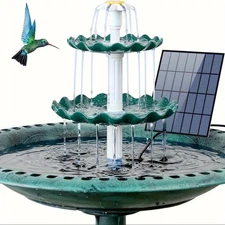 3-Tier Solar Bird Bath Fountain with 3.5W Solar Powered Fountain For Outdoor