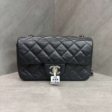 Chanel Classic Flap Mini Black Silver Hardware Quilted Shoulder Crossbody Bag