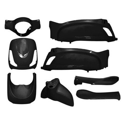 Kit Fairing 8pcs Black T4TUNE For Sym 125 Fiddle II 2010-2014