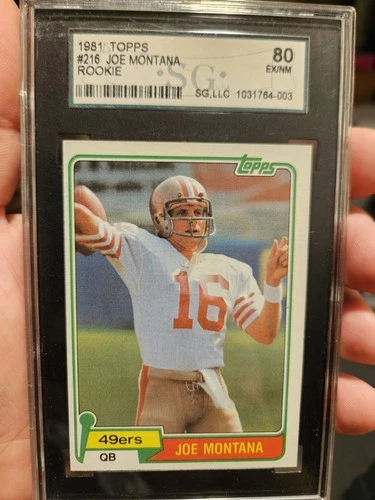 SGC 6 1981 Topps Joe Montana ROOKIE #216🔥49ers RC🔥SUPER CLEAN🔥GORGEOUS CARD🔥