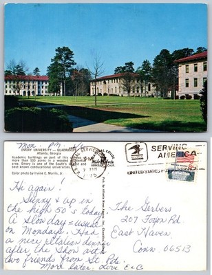 Emory University Campus Lawn Postcard
