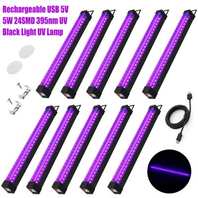 1-10pcs LED UV Blacklight Battery Spotlight Floodlight Party Light Stage Decorat