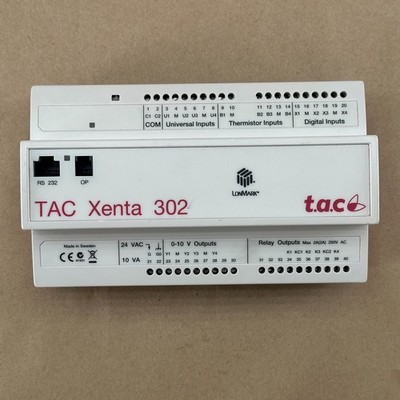TAC Xenta 302 Programmable HVAC Building Automation Controller Used