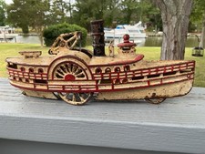 Antique Wilkins Cast Iron Steam Boat early 1900s