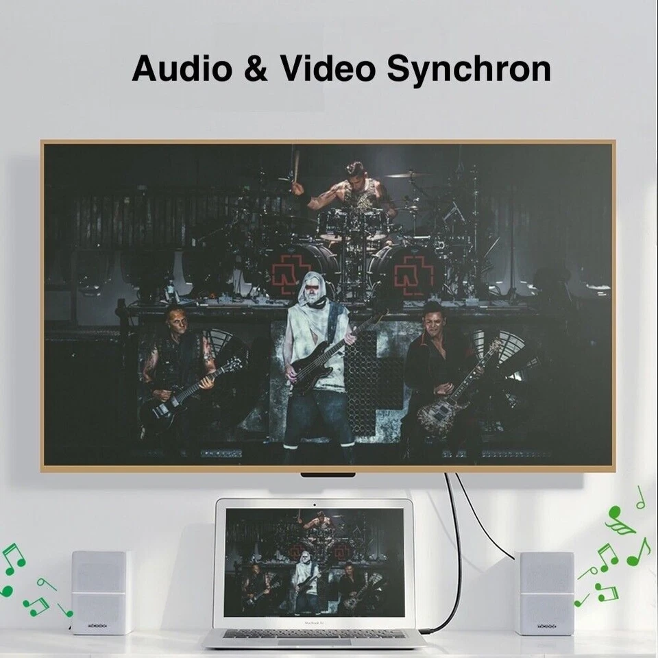 DisplayPort DP auf HDMI Adapter Kabel 1.2 HDMI 1.4 Wandler Full HD 3D 1080p 1,8m - Bild 2 von 4