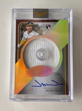 Tarjeta Jumbo Prime autografiada Topps Five Star Jacob Wilson 2025 reliquia novato/5