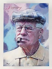 Art Rooney #3 Art Card Limited 34/50 Edward Vela Signed (Pittsburgh Steelers)
