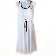 Hunter Target Mesh Dress White Racerback Drawstring Sleeveless Midi Size Medium