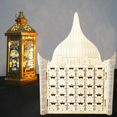 Ramadan Kalender Eid Mubarak Islamisch MDF Holz 30 Tage Schublade