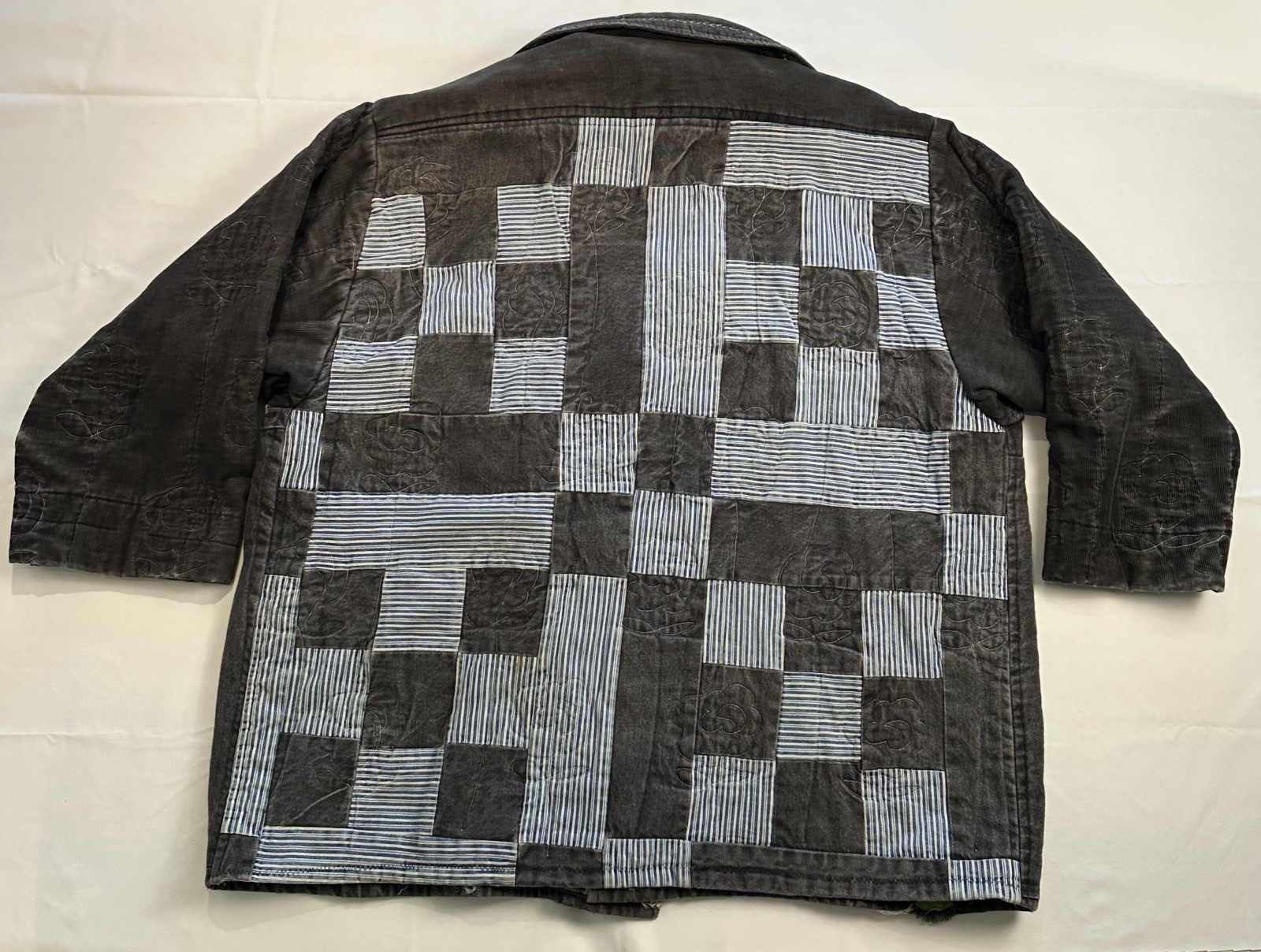 VTG Patchwork Granny Jacket Handmade Cottage Core… - image 13