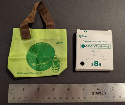 Glico bonus Moomin goods green mini bag new in box