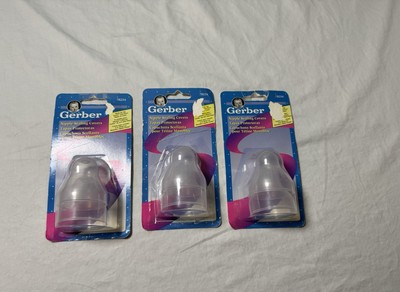 Lot Of 3 Packs Vtg Gerber Nipple Sealing Covers 1998 - 2 pack