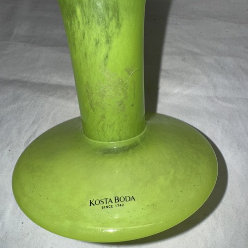 KOSTA BODA Open Minds Green Face Art Glass Vase Sculpture - Picture 11 of 12