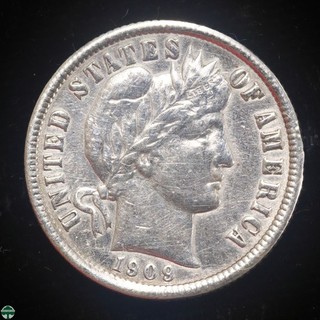 1909 O Barber Liberty Head Dime Very Fine Details: Cleaned