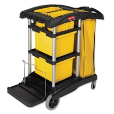Rubbermaid Commercial HYGEN 9T73 Hygen M-Fiber Cleaning Cart - BLK/YEL/SILNew